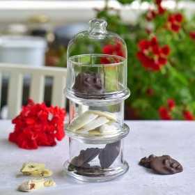 Platou sticla cu picior si capac Pasabahce Villa Patisserie