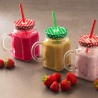 Cana limonada cu pai rosu Pasabahce Homemade 450 ml 