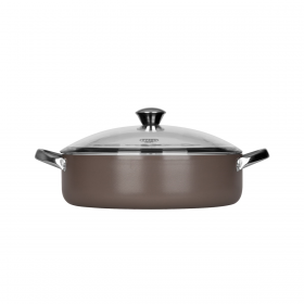 Cratita antiaderenta maro cu capac Fest Flow 28 cm 6 L