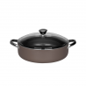 Cratita antiaderenta maro cu capac Fest Flow 28 cm 6 L 