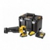 Fierastrau Sabie DeWalt DCS386H2T-QW, cu acumulator Li-Ion 18 V, 5.0 Ah, 3000 cpm, Taiere Max 300 mm, Lungime Cursa 28.6 mm, pentru Taiere Lemn, Aluminiu sau Otel