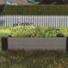 Jardiniera gradina, polipropilena, Keter Vista Modular Single, pentru cultivarea florilor, ierburi aromatice si legume, patrata, gri, rezistenta UV si umiditate