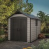 Casuta de gradina, Keter, Gri, colectie Premier, usa dubla, podea, ventilatie Usa dubla, Sistem de inchidere, Ventilatie, Duotech, 170.4 kg, Premier