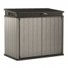 Dulap depozitare exterior, plastic, pentru scule de gradina, gri, 1150 L, Keter Elite, incuietoare, rezistent la intemperii 