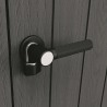 Dulap exterior gradina, polirasina Evotech, pentru unelte si accesorii gradina, gri inchis, 2 usi, Keter Cortina Bella, 1000 L, 140 x 736 x 120 cm