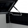 Dulap gradina exterior, plastic, depozitare unelte si accesorii gradina, gri, 2020 L, Keter Premier Jumbo, 1905 x 1093 x 1325 cm, 2 usi, rezistent UV, ventilatie, podea inclusa
