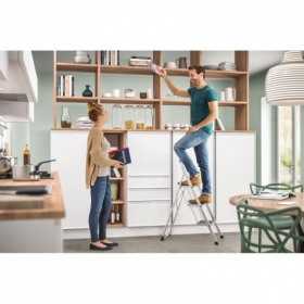 Scara aluminiu Hailo K70 StandardLine, Trepte pliante, 3 trepte