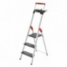 Scara aluminiu Hailo L100 TopLine, Scara de siguranta pentru uz casnic, 3 trepte 