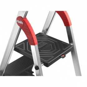 Scara aluminiu Hailo L100 TopLine, Scara de siguranta pentru uz casnic, 3 trepte