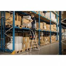 Scara aluminiu Hailo L100 TopLine, Scara de siguranta pentru uz casnic, 3 trepte