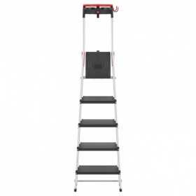 Scara aluminiu Hailo L100 TopLine, Scara de siguranta pentru uz casnic, 5 trepte