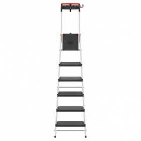 Scara aluminiu Hailo L100 TopLine, Scara de siguranta pentru uz casnic, 6 trepte