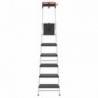 Scara aluminiu Hailo L100 TopLine, Scara de siguranta pentru uz casnic, 6 trepte 