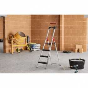 Scara aluminiu Hailo L100 TopLine, Scara de siguranta pentru uz casnic, 6 trepte