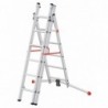 Scara aluminiu Hailo S100 ProfiLOT, 2 x 6 + 1 x 5 trepte 