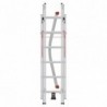 Scara aluminiu Hailo S100 ProfiLOT, 2 x 6 + 1 x 5 trepte 