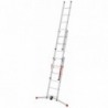 Scara aluminiu Hailo S100 ProfiLOT, 2 x 6 + 1 x 5 trepte 