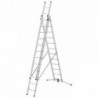 Scara aluminiu Hailo S100 ProfiLOT, 3 x 12 trepte 