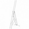 Scara aluminiu Hailo S100 ProfiLOT, 3 x 12 trepte 