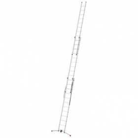 Scara aluminiu Hailo S100 ProfiLOT, 3 x 12 trepte
