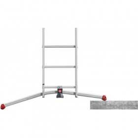Scara aluminiu Hailo S100 ProfiLOT, 3 x 12 trepte