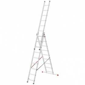 Scara aluminiu Hailo HobbyLOT Combination, 3 x 9 trepte