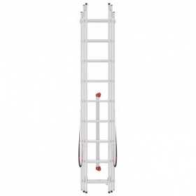 Scara aluminiu Hailo HobbyLOT Combination, 3 x 9 trepte
