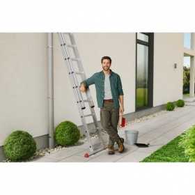 Scara aluminiu Hailo S80 ProfiStep Duo, Extensibila 2 sectiuni, 2 x 18 trepte