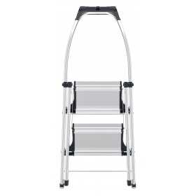 Scara aluminiu Hailo K100 TopLine, Trepte pliante, 2 trepte