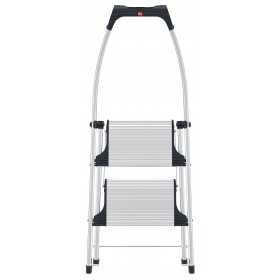 Scara aluminiu Hailo K100 TopLine, Trepte pliante, 2 trepte