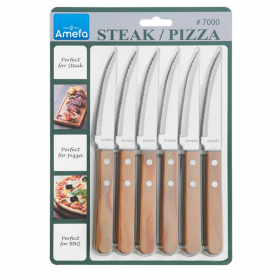 Set 6 cutite inox pentru friptura si pizza Amefa