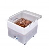 Container alimente alb cu roti Cambro 121 L 