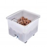 Container alimente alb cu roti Cambro 121 L 