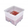 Container alimente alb cu roti Cambro 121 L 