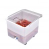 Container alimente alb cu roti Cambro 121 L 