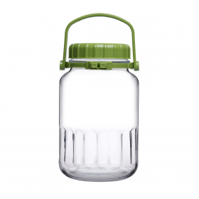 Borcan sticla cu capac verde Pasabahce Harvest 8 L