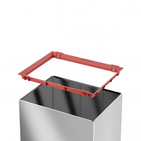 Cos de gunoi inox cu capac negru batant Hailo Big-Box Swing L 35 L