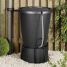 Recipient colectare apa de ploaie gri, Keter Indigo, plastic, pentru gradina, pentru udarea plantelor si a gazonului, filtru integrat, 200 L, dimensiuni 72 x 107 cm, design robust