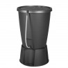 Recipient colectare apa de ploaie gri, Keter Indigo, plastic, pentru gradina, pentru udarea plantelor si a gazonului, filtru integrat, 200 L, dimensiuni 72 x 107 cm, design robust