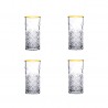 Set 4 pahare long drink Pasabahce Timeless Golden Touch 450 ml 