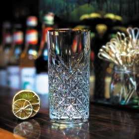 Set 4 pahare long drink Pasabahce Timeless Golden Touch 450 ml