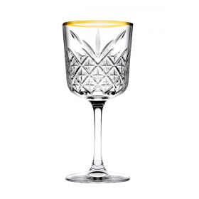 Set 4 pahare vin rosu Pasabahce Timeless Golden Touch 330 ml