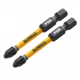 Set de 2 biti DeWalt Flextorq PZ2, 57 mm, prindere hexagonala 1/4