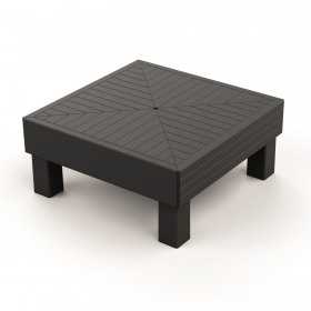 Set mobilier terasa, polipropilena, Keter, colectia Elements, pentru gradina sau foisor, cu masuta, 1 canapea, 2 scaune, 5 locuri, culoare grafit, rezistent la UV