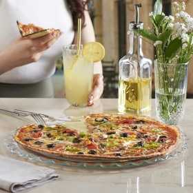 Platou servire rotund sticla temperata maxi Pasabahce Patisserie 37cm