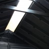 Casuta de gradina, Keter, gri, colectie Newton Plus, 7x7.5, podea, ventilatie, usa dubla, intrare laterala Usa dubla, Sistem de inchidere, Luminator, Ferestre, Ventilatie, Evotech, 147 kg, Newton