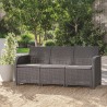 Set mobilier pentru terasa, polipropilena, Keter, colectia Rosalie, pentru exterior, masuta cu spatiu de depozitare, 1 canapea 3 locuri, 2 fotolii, culoare maro, 5 locuri 