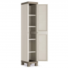 Dulap cu picioare pentru garaj din polipropilena, pentru unelte, beige, 4 rafturi, Keter Excellence, 33x45x182 cm, 1 usa, inchidere cu lacat (lacat neinclus)