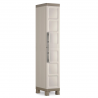 Dulap cu picioare pentru garaj din polipropilena, pentru unelte, beige, 4 rafturi, Keter Excellence, 33x45x182 cm, 1 usa, inchidere cu lacat (lacat neinclus)