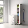 Dulap cu picioare pentru garaj din polipropilena, pentru unelte, beige, 4 rafturi, Keter Excellence, 33x45x182 cm, 1 usa, inchidere cu lacat (lacat neinclus)